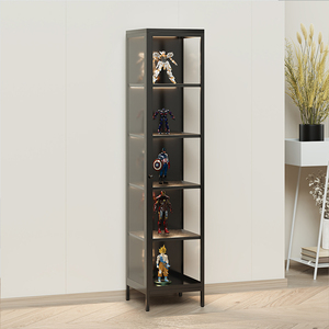 Vitrina de Vidrio con Puertas, Vitrina de 4 Niveles para Exhibición de Objetos de Colección, Librería - Product Image 5