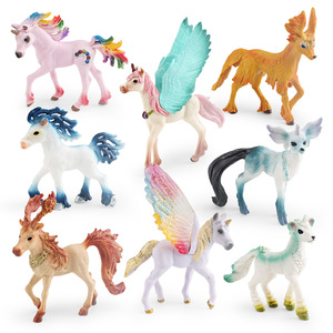 Modèle d'animal pour enfants, licorne <span class=keywords><strong>de</strong></span> la mythologie européenne, cerf, renard, décoration statique <span class=keywords><strong>de</strong></span> divinité animale - Product Image 1