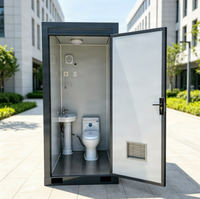 Toilettes Extérieures de Qualité en Conteneur, WC Préfabriqué, Toilettes Portables, Cabine de Toilettes Publiques Extérieures, Salles de Bain en Panneaux Sandwich EPS