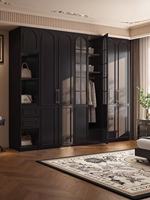 Armoire française haut de gamme sur mesure, avec porte arquée pleine et rangement latéral, panneau écologique OEM ODM