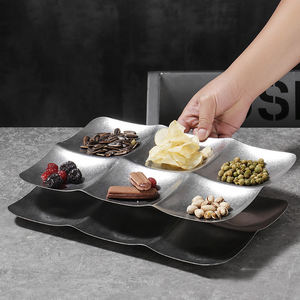 Plat de trempage de saveur en acier inoxydable coréen 304 soucoupe d'assiette d'assaisonnement 3 4 6 compartiments plateau de <span class=keywords><strong>sushi</strong></span> Barbecue - Product Image 3