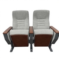 Chaise de conférence pliable moderne LEADCOM L-A08 avec tablette d'écriture pour salles de théâtre, amphithéâtres, auditoriums, écoles et églises