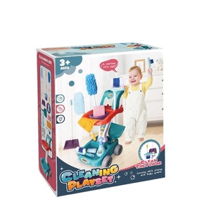 22 Pcs <span class=keywords><strong>Kids</strong></span> Pretend Play Set Game Schoonmaken Winkelwagen Trolley Speelgoed - Product Image 1