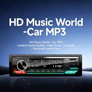 Estéreo Universal para Auto 1 DIN con Reproductor de MP3, FM, Bluetooth, AUX, USB, Pantalla LED y Grabadora de Audio - Product Image 3