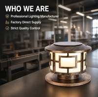 Lampes solaires à LED pour poteaux extérieurs en aluminium, adaptées aux poteaux en pierre et en bois, lampes à poteaux étanches