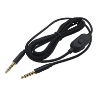 Kabel Aux Earphone Audio 3.5Mm Pengganti 2M dengan Kontrol Volume untuk Aksesori Headphone Gaming Astro A10 A40 A30