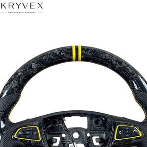 Volant sport Kryvex pour <span class=keywords><strong>Ford</strong></span> Mk3 15-18 - Fibre de carbone et cuir, ajustement personnalisé - Product Image 2
