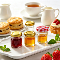 Mini Tarro de Vidrio Transparente con Tapa Metálica de Rosca, Recipiente Hermético a Prueba de Fugas para Miel, Mermelada, Recuerdos de Boda, Empaque de Regalos
