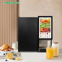 Sistema Inteligente IoT con Pantalla Táctil de 21.5 Pulgadas, Dispensador de Agua Fría Integrado de Sobremesa, Dispensador de Jugo y Agua Saborizada con Sirope para Tiendas de Bebidas