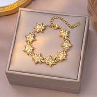 Ensemble de colliers vintage en acier titane avec motif flocon de neige et hexagramme pour femme, chaîne de clavicule de style européen gaufré, bijoux