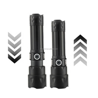 Lampe torche LED rechargeable étanche Lampe de poche tactique super lumineuse avec zoom longue portée Corps de lampe en alliage d'aluminium