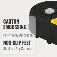 HomyPawz OEM Bol interactif pour chien, distributeur de nourriture liquide en silicone 3-en-1 avec boule roulante et tapis à lécher