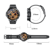 Montre connectée K77 prête à être expédiée, vente en gros directe d'usine, batterie 1000 mAh, lampe torche LED, appel Bluetooth, montre intelligente