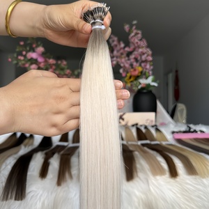 T16A 60A Ombre biondo frassino Nano anello per <span class=keywords><strong>capelli</strong></span> Extension europea colore <span class=keywords><strong>chiaro</strong></span> grezzo <span class=keywords><strong>capelli</strong></span> di cheratina lisci con punta Nano - Product Image 6