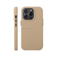 Coque de téléphone en cuir véritable Epsom pour iphone 14 15 Pro Max