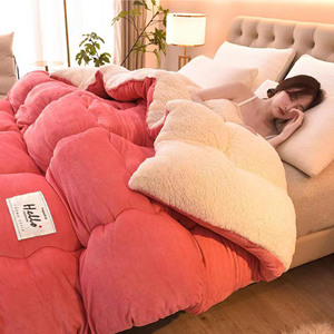 <span class=keywords><strong>Couette</strong></span> <span class=keywords><strong>en</strong></span> fausse fourrure <span class=keywords><strong>d</strong></span>'<span class=keywords><strong>agneau</strong></span> épaisse et chaude pour l'hiver, ensemble de literie, velours, alternative au duvet de <span class=keywords><strong>laine</strong></span>, <span class=keywords><strong>couette</strong></span> de luxe - Product Image 2