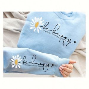 Custom Be Happy Heat Transfer Clothing Uv Dtf Sticker Transferable DTF Transfer Designs Ready to Press for T Shirt - Product Image 1