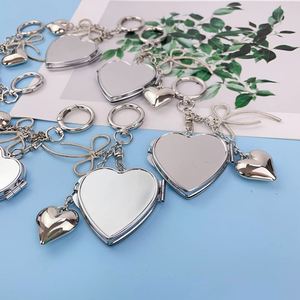 Wholesale Double-sided Stainless Steel Pocket <b>Makeup</b> Mirror Keychain <b>Compact</b> Pocket Love Mirror Keychain - Product Image 5