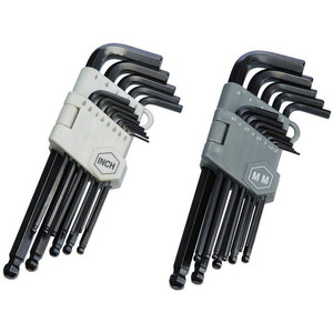 Set di <span class=keywords><strong>chiavi</strong></span> a brugola multifunzione di grado industriale con braccio lungo e corto, utensili in acciaio, misurazioni metriche e punte <span class=keywords><strong>Torx</strong></span> - Product Image 4