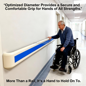 Pasamanos de PVC <span class=keywords><strong>para</strong></span> Pasillos de Hospitales, Barandilla de Pared <span class=keywords><strong>para</strong></span> el Cuidado de Ancianos y Centros de Salud - Product Image 5