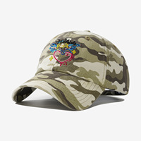 Casquette de baseball vintage camouflage personnalisée avec logo, chic, souple, non structurée, style Dad Hat, streetwear, casquette d'été, broderie personnalisée