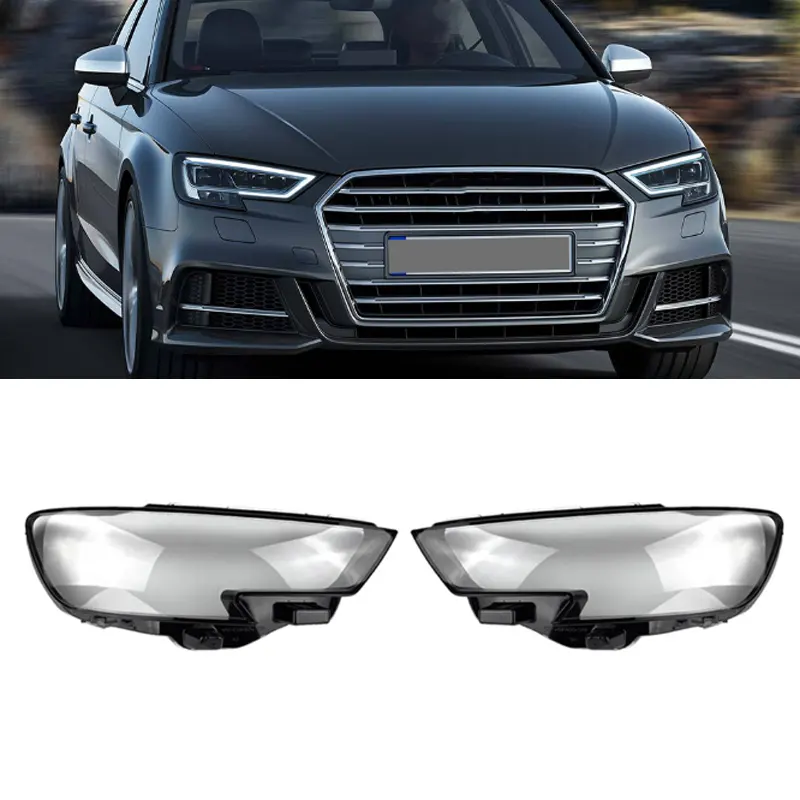 Couvercle de phares abat-jour Transparent, abat-jour de phare, coquille de lentille en plexiglas pour Audi A3 S3 2017 2018 2019