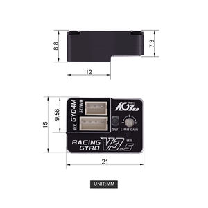 Gyro de direction PWM AGFRC GY04M V3.5 noir pour voitures <span class=keywords><strong>Mini</strong></span> <span class=keywords><strong>Z</strong></span> / Drift Racing - Pièces de <span class=keywords><strong>radiocommande</strong></span> - Product Image 4