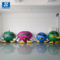 Modèle de fruit de dessin animé gonflable en PVC personnalisé, à suspendre au plafond pour événements commerciaux, attirant le trafic, accessoire promotionnel gonflable
