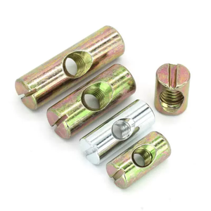 Écrous de barillet métriques M6, écrous fendus croisés, écrous de <span class=keywords><strong>meuble</strong></span> M6 x 11mm, 12mm, 13mm, 15mm, 20mm, <span class=keywords><strong>kit</strong></span> d'écrous pour lits, berceaux et chaises - Product Image 2