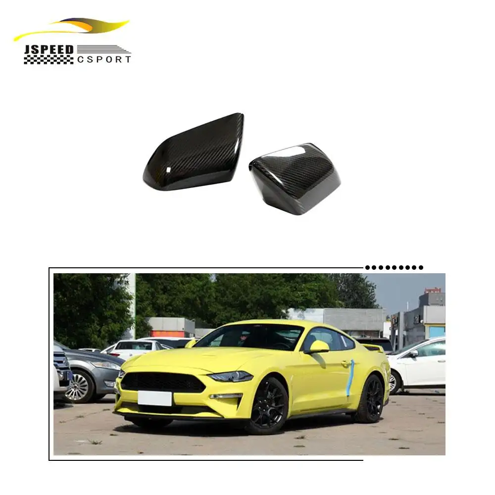 Ford Mustang GT500 için karbon Fiber dış yan dikiz aynası kapağı