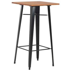 Contemporary Farmhouse Style Accent <b>Bar</b> <b>Table</b> Sustainable Wood Furniture with Antique Design for Home or Hotel Iron Material - Product Image 1