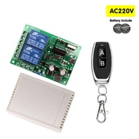 433 Mhz universel sans fil télécommande AC110V 220V 2CH relais Module récepteur 2B émetteur pour porte de Garage porte moteur lumière
