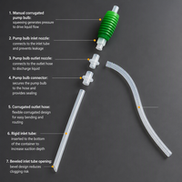 Pompe à tuyau EVA portable, petit extracteur d'huile, pompe à siphon pour transfert de liquides, pour carburant et huile