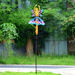 Unique Ballet Girl Windmill 360 ° Rotation Métal Ornement De Jardin Décor Extérieur pour Pelouse Cour <span class=keywords><strong>Terrasse</strong></span> <span class=keywords><strong>Idée</strong></span> Cadeau Spéciale - Product Image 1