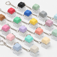 Professional Factory Custom Fidget Keychain Mechanical Keycap Clicker Single Switch Decompression Toy Custom Logo Color Pattern