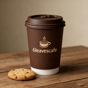 Gobelets à café en papier kraft blanc double paroi 8 oz avec revêtement PE, biodégradables, pour boissons froides et vin, avec logo personnalisé en relief - Product Image 5
