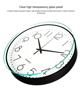 Reloj de pared de estilo nórdico para decoración de sala de estar, cronógrafo con diseño de cafetería, restaurante, silencioso, con cara transparente - Product Image 2