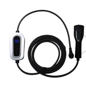 Mode 2 10-32a 7.2kw Current Adjustable Charging Appointable Type 2 Portable Mobile Ev Car Charger With Lcd Display