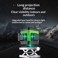 Niveau laser industriel 12 lignes à faisceau vert 532nm, batterie au lithium, BW-FK OEM/ODM, installation murale et au sol, haute précision, extérieur