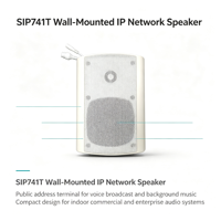 Haut-parleur IP mural SIP741T pour usage commercial, enceinte PA intérieure pour diffusion audio de fond dans les écoles et les hôpitaux