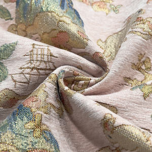 Tela Jacquard de Chenilla con Hilo Dorado |   Material de Tapicería de Brocado Floral de Lujo para Cojines de Sofá, Bolsas Textiles para el Hogar - Product Image 5