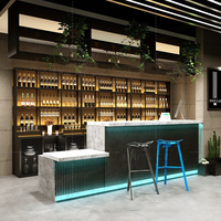 Haute qualité personnalisé moderne Bar cave à vin Volume stockage buffet verre coin armoire Table d'appoint meubles de salon