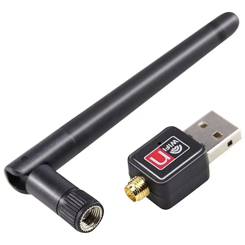 Kablosuz bilgisayar wifi ağ kartı 150Mpbs usb wifi adaptörü anten ağ kartı ile