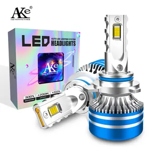 AKE D01 9012 faro LED de aleación de aluminio de aviación de alta calidad 6063 130W 13000lm hir2 LED 9012 bombillas 6000K 3570 chips LED 9012