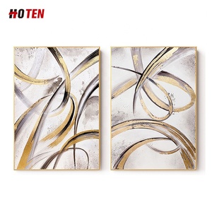 Pittura a olio astratta minimalista contemporanea personalizzata dipinta a mano paesaggio per <span class=keywords><strong>soggiorno</strong></span> sala da pranzo su tela appesa arte decorativa - Product Image 2