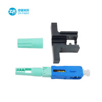 Conector Rápido de Fibra Óptica SC/PC de Montaje en Campo con Casquillo de Tres Círculos Tipo Tornillo para FTTH