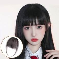 Peluca de cabello Remy femenino Natural 100% con flequillo, cabello humano de grado A con flecos - Product Image 1