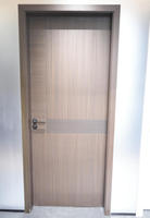 Porte d'entrée extérieure moderne en aluminium, étanche, battante, sécurisée, avec finition thermolaquée pour usage résidentiel aux États-Unis