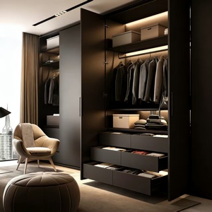 BALOM Nuovo Design Armadio in Stile Italiano, Produzione Diretta, Personalizzato, Moderno in Legno <span class=keywords><strong>con</strong></span> Luci LED <span class=keywords><strong>per</strong></span> <span class=keywords><strong>Camera</strong></span> <span class=keywords><strong>da</strong></span> <span class=keywords><strong>Letto</strong></span> - Product Image 4