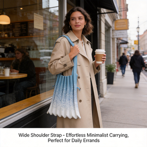 Sac fourre-tout léger en polyester avec logo personnalisé, en maille 3D, à fermeture ouverte, pour voyage et usage quotidien, pliable, <span class=keywords><strong>bleu</strong></span> ciel, sacs suspendus - Product Image 6